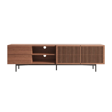WEHOMZ Brown Media Console TV Stand with Drawers & Doors for 78-inch TVs